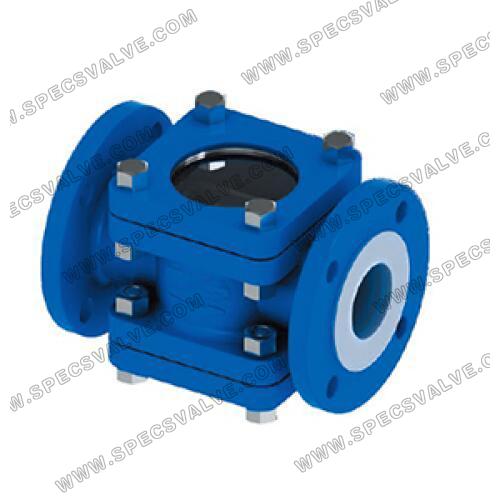 Lined Ball Check Sight Glass Valve Lined Ball Check Sight Glass Valve