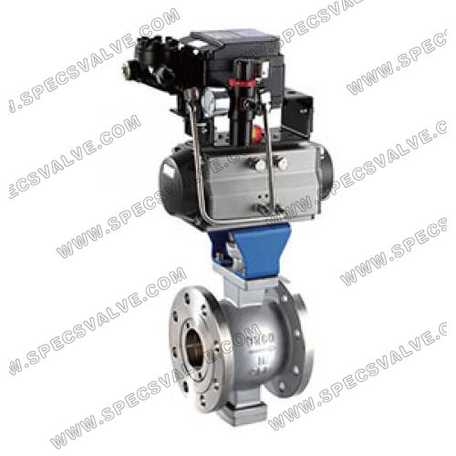 Pneumatic V-port segment ball valve